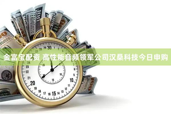 金富宝配资 高性能音频领军公司汉桑科技今日申购